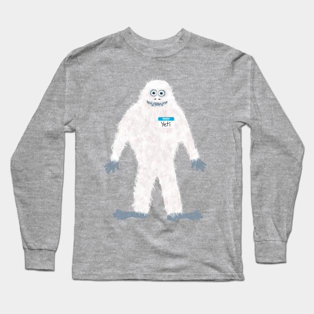 Yeti at a Social Gethering Long Sleeve T-Shirt by ahadden